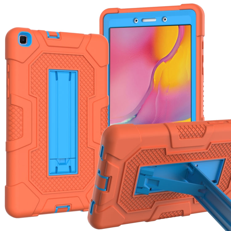 Contrast Color Robot Shockproof Silicone + PC Protective Case with Holder
