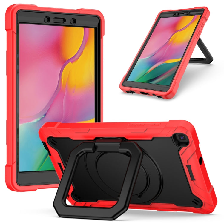 Contrast Color Shockproof Robot Silicone + PC Case with Wristband Holder