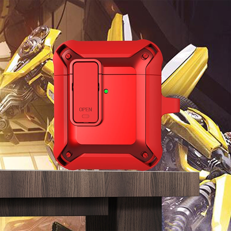 Wireless Earphones Shockproof Bumblebee Silicone Protective Case with Switch, For AirPods 1/2