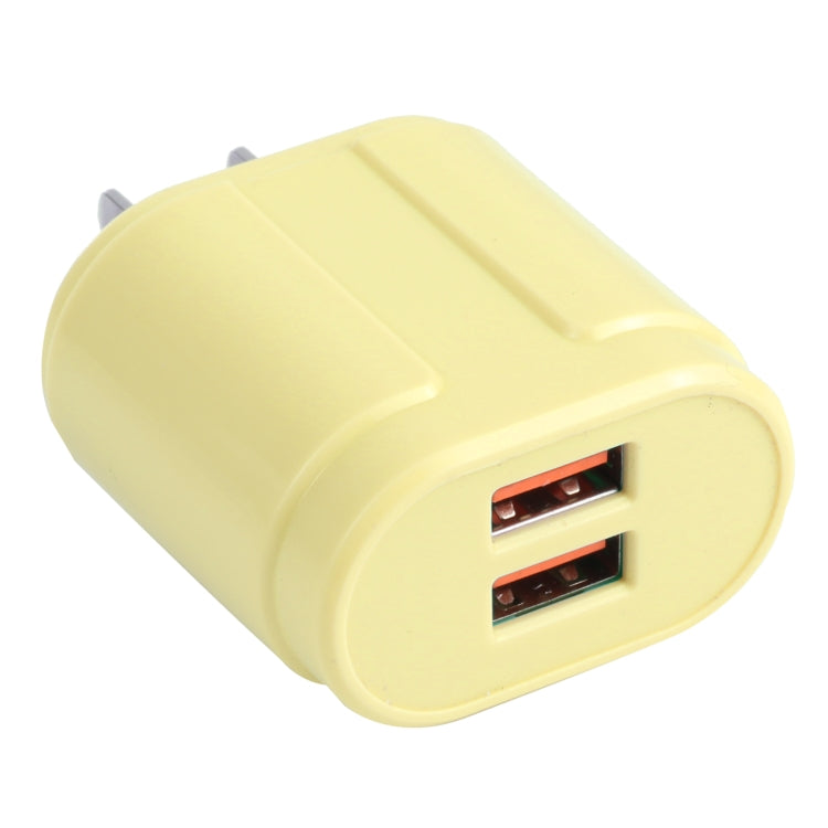 13-22 2.1A Dual USB Macarons Travel Charger,, EU Plug, US Plug