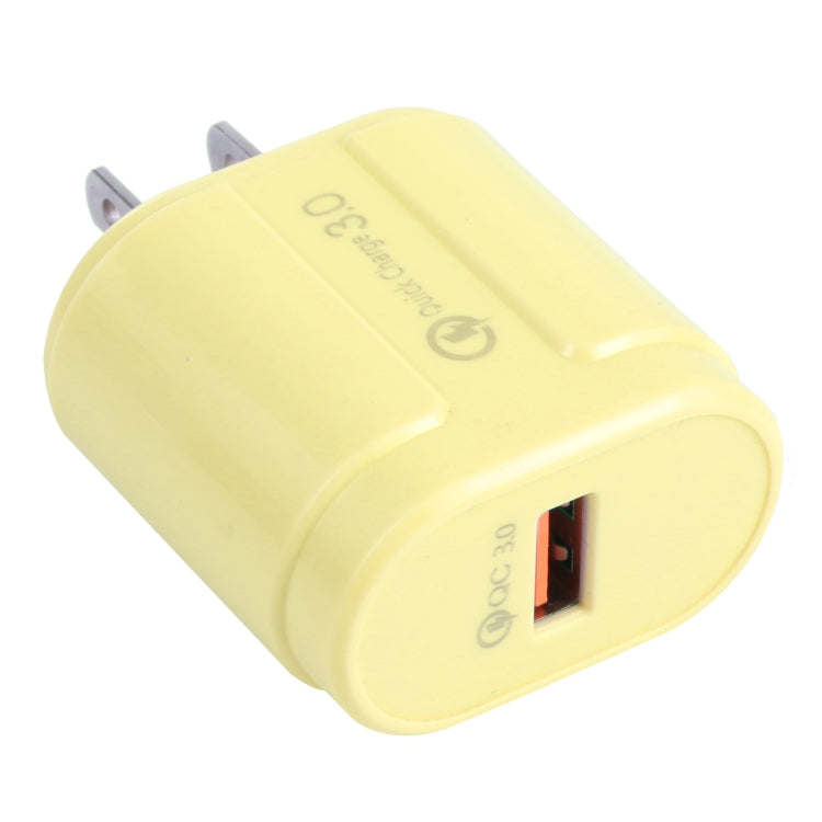 13-3 QC3.0 Single USB Interface Macarons Travel Charger,, EU Plug, US Plug