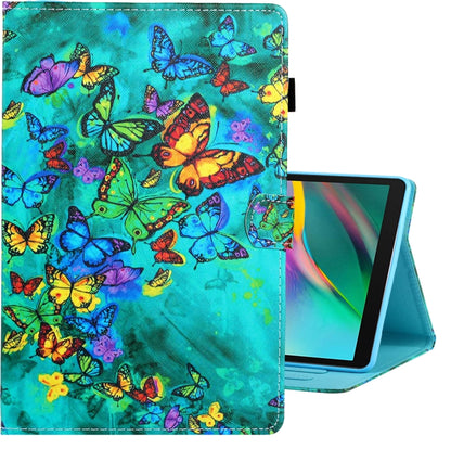 Colored Drawing Horizontal Flip PU Leather Case with Holder & Card Slot
