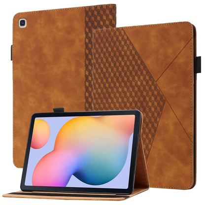 Rhombus Skin Feel Horizontal Flip Tablet Leather Case with Card Slots & Holder