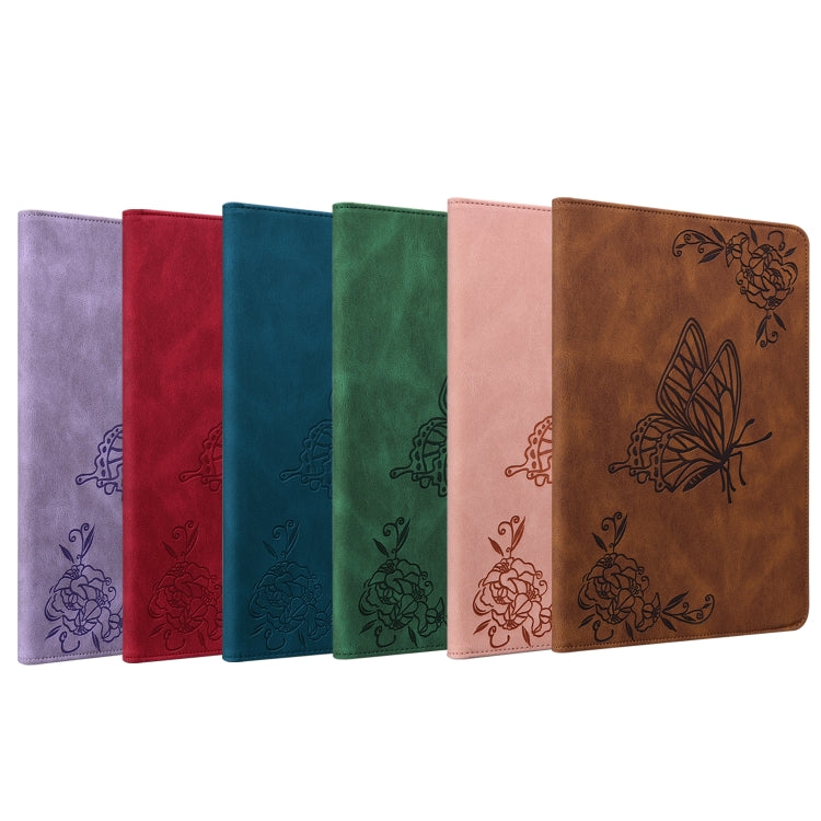 Butterfly Flower Embossed Leather Tablet Case