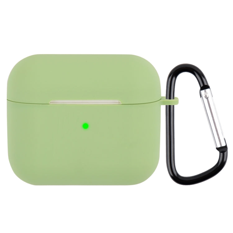Wireless Earphone Silicone Protective Case with Carabiner, with Carabiner Matcha Green