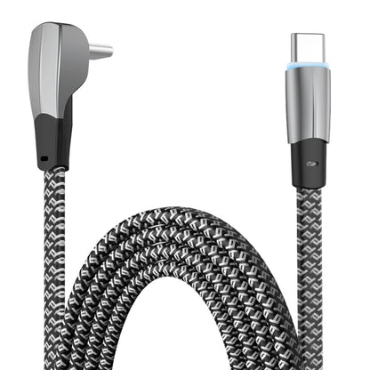 3A USB-C/Type-C to USB-C/Type-C Elbow Fast Charge Data Cable, 3A Type-C to Type-C 1.2m