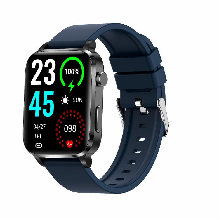 F100 1.7 inch HD Square Screen TPU Strap Smart Watch Supports Body Temperature Monitoring/Blood O...