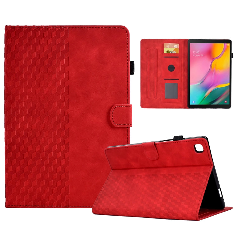 For Samsung Galaxy Tab A 10.1 T510 / T515 2019 Rhombus Embossed Leather Tablet Case