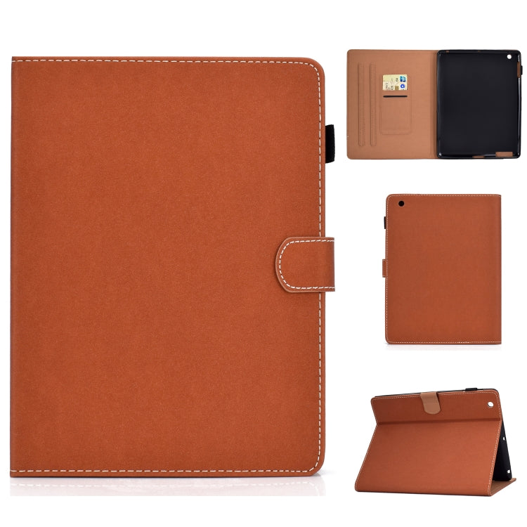 Solid Color Tablet PC Universal Magnetic Horizontal Flip Leather Case with Card Slots & Holder