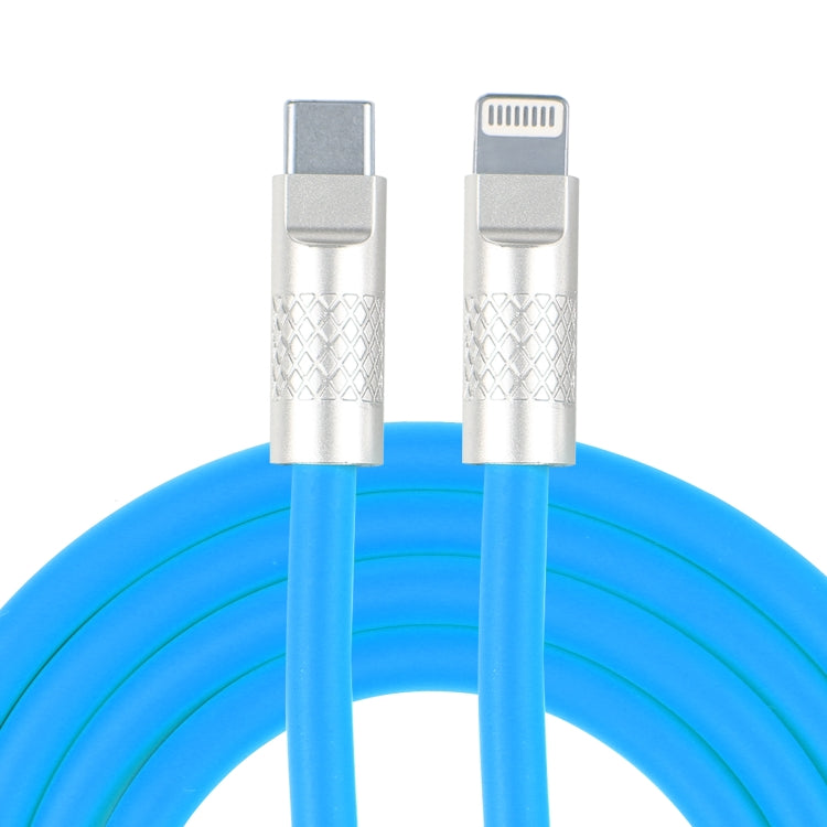 Mech Series 120W USB-C / Type-C to 8 Pin Metal Plug Silicone Fast Charging Data Cable, Length: 1....