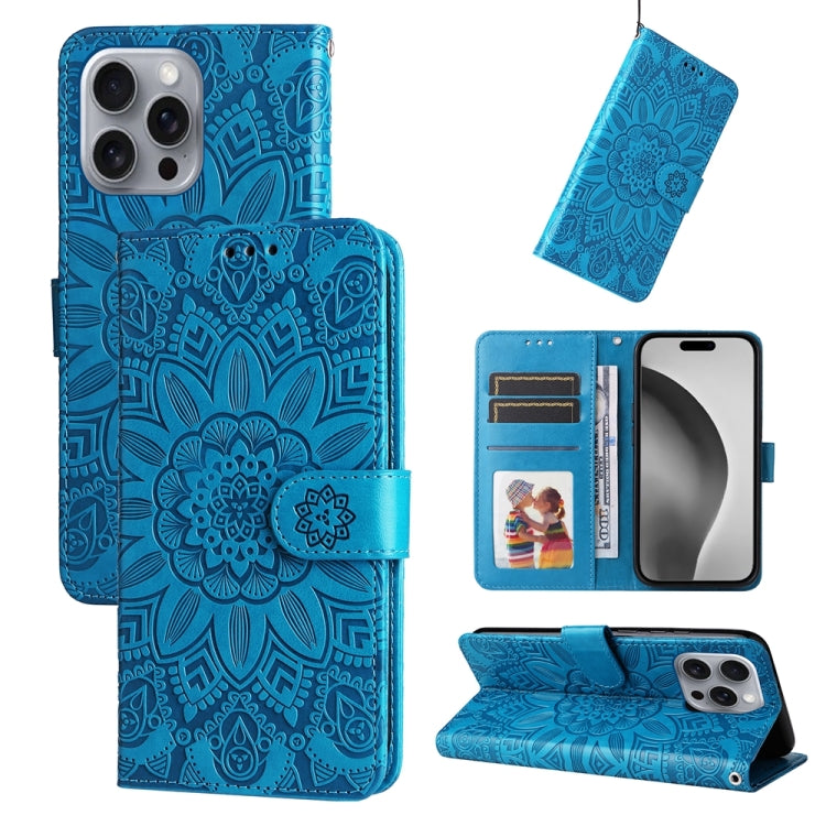 Embossed Sunflower Leather Phone Case