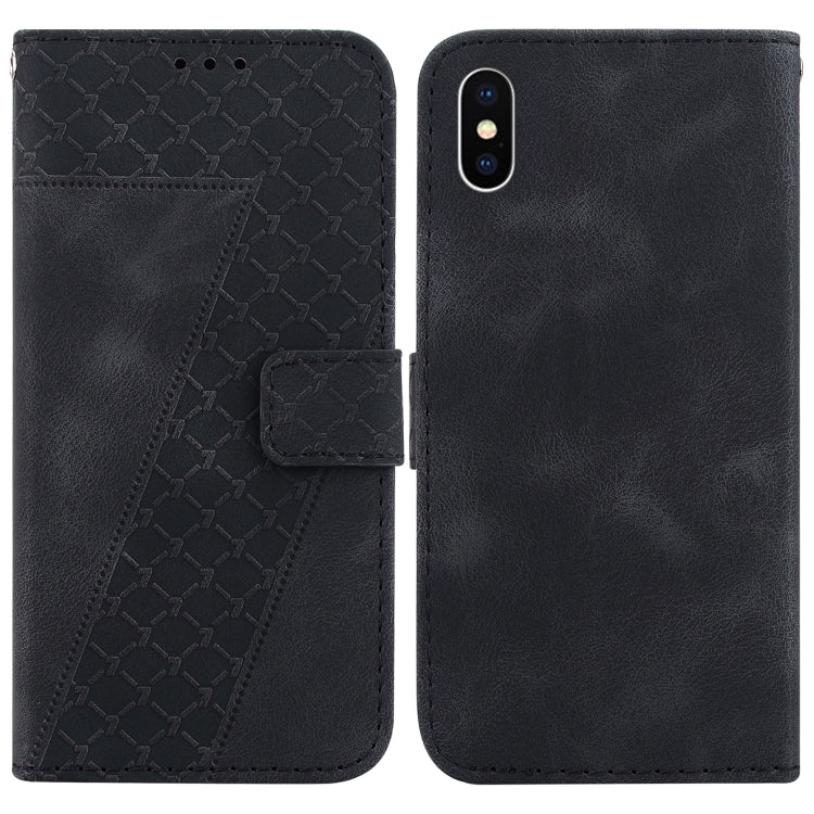 Seven-shaped Embossed Leather Phone Case