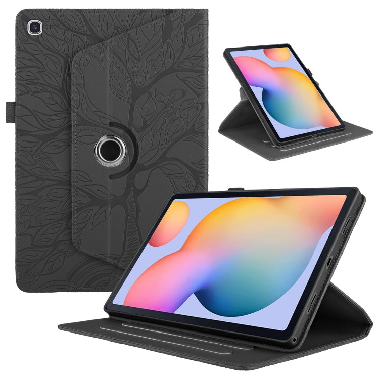 Tree Life Embossed Rotation Leather Smart Tablet Case