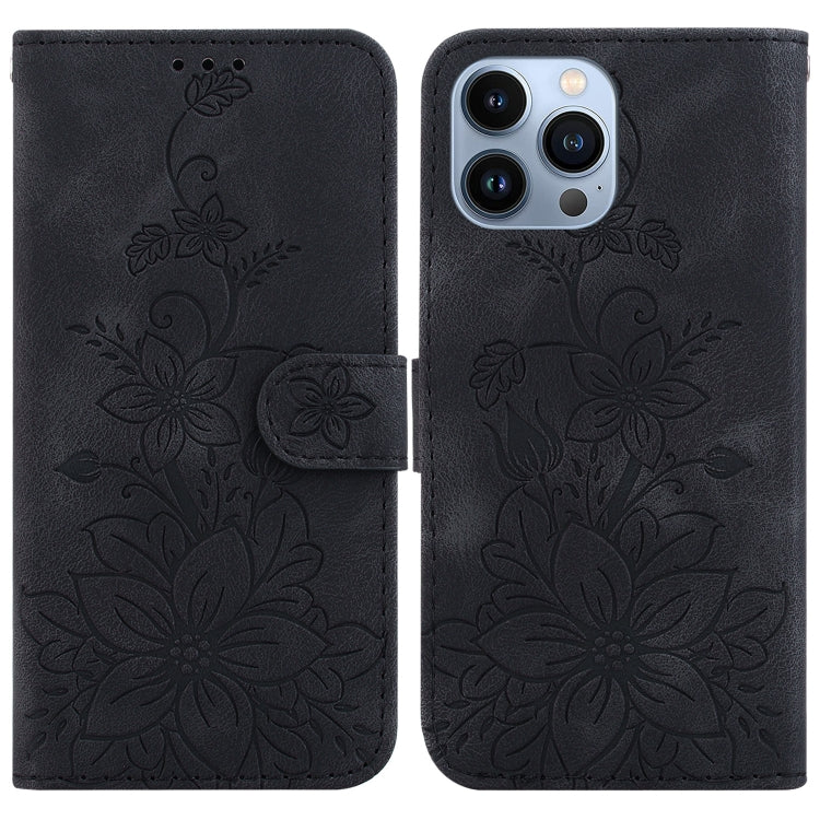 Lily Embossed Leather Phone Case