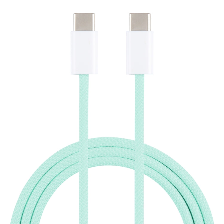 1m USB-C / Type-C to Type-C Macaron Braided Charging Cable