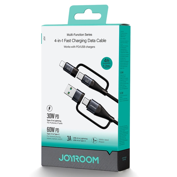 JOYROOM SA37-2T2 60W Multi-Function Series 4 in 1 Fast Charging Data Cable, SA37-2T2