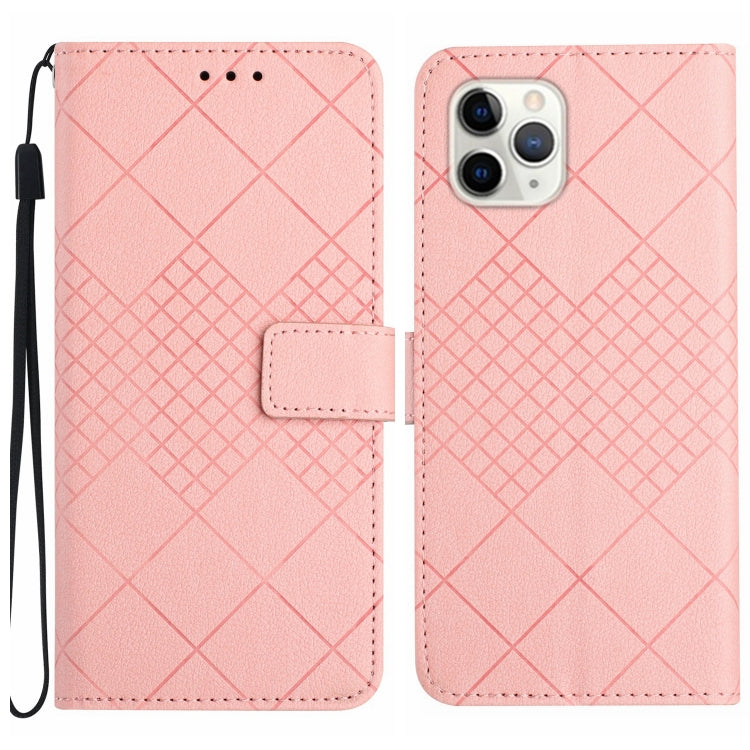 Rhombic Grid Texture Leather Phone Case