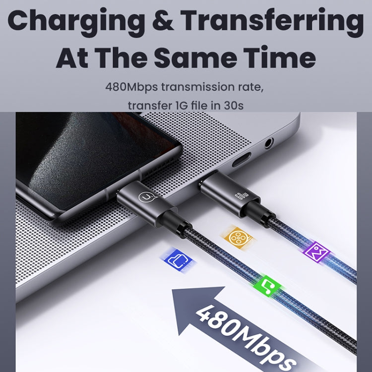 USAMS US-SJ661 Type-C To Type-C 60W Fast Charge Data Cable, Length: 1.2m, US-SJ661