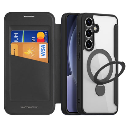 DUX DUCIS Skin X Pro Series Magsafe Ring Holder Leather Phone Case, For Samsung Galaxy S25 5G