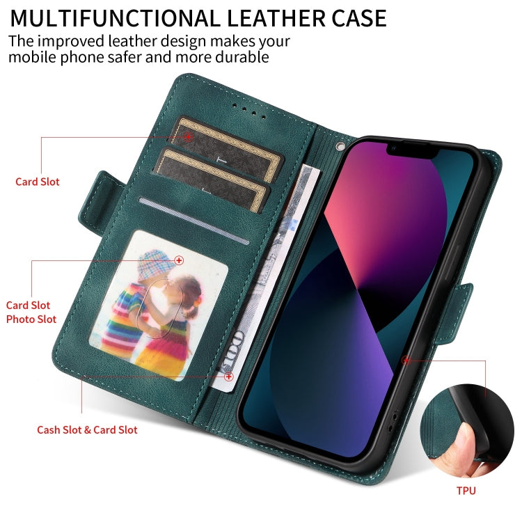 Embossed Rhombus Starry Leather Phone Case