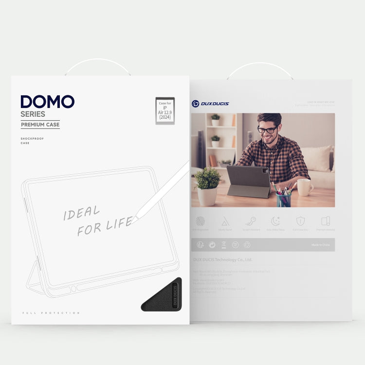 DUX DUCIS Domo Series Cloth Texture Magnetic Leather Tablet Case