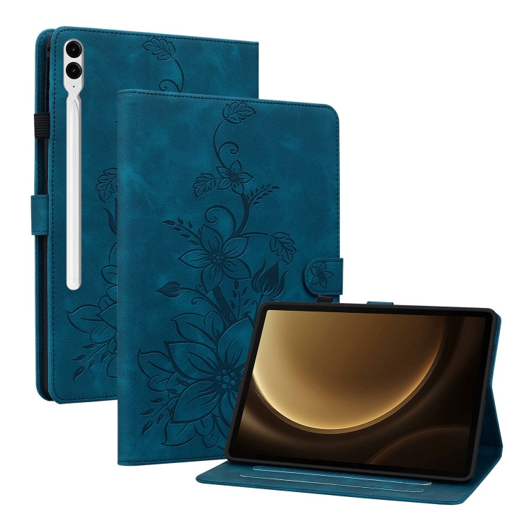 Lily Embossed Leather Tablet Case