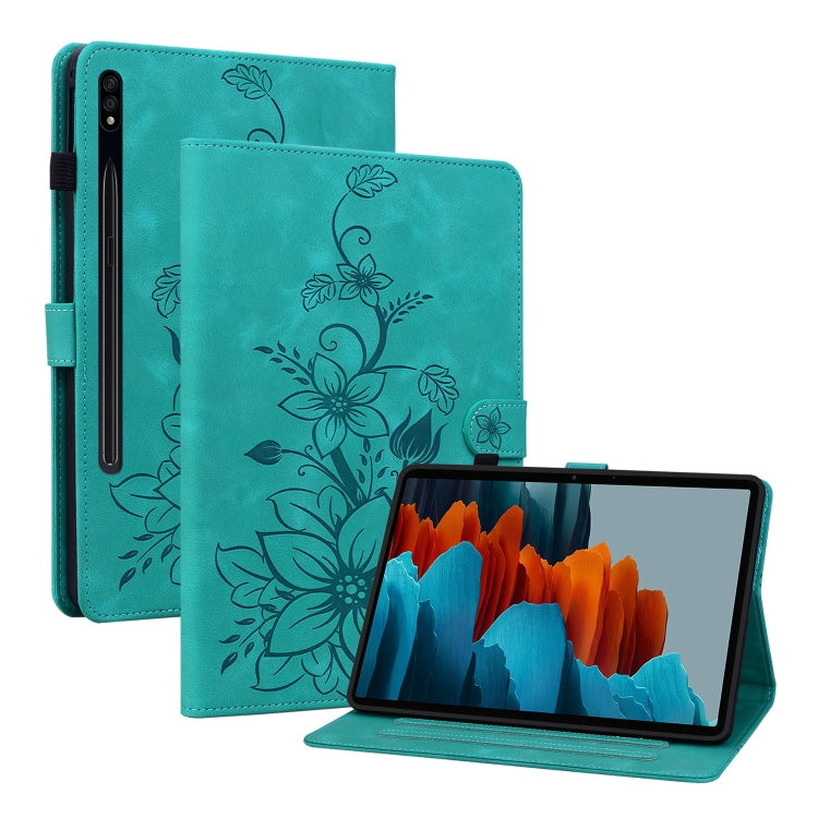 Lily Embossed Leather Tablet Case