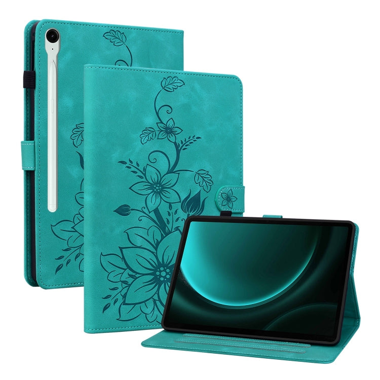 Lily Embossed Leather Tablet Case