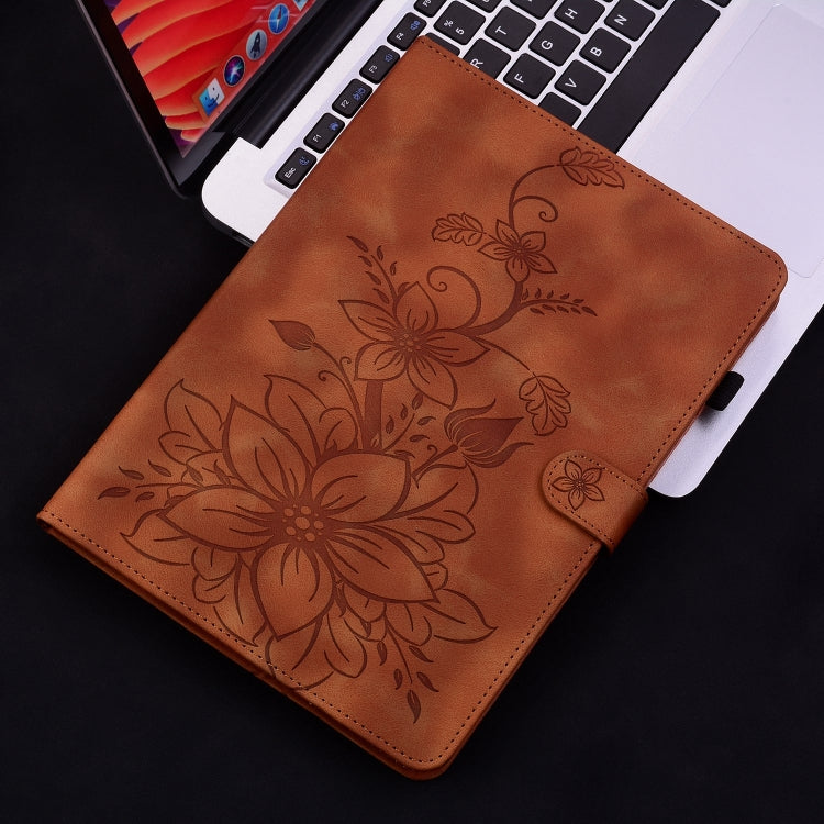 Lily Embossed Leather Tablet Case