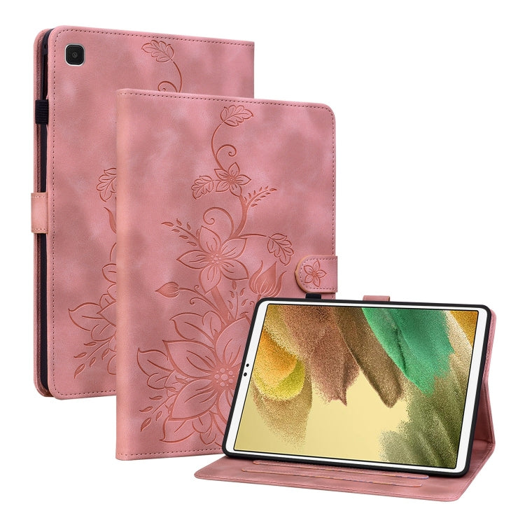 Lily Embossed Leather Tablet Case