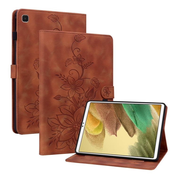 Lily Embossed Leather Tablet Case