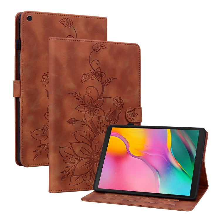 Lily Embossed Leather Tablet Case