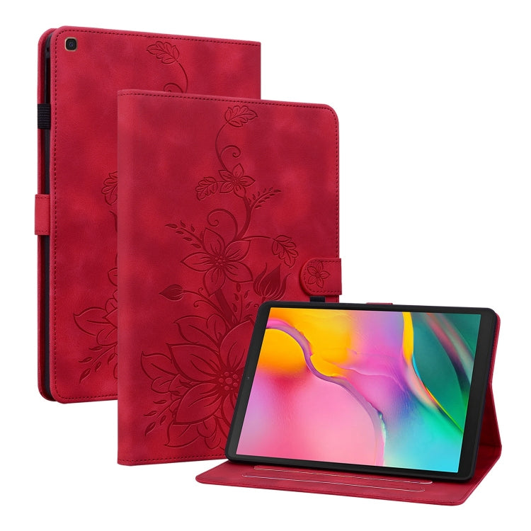 Lily Embossed Leather Tablet Case
