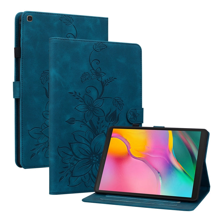 Lily Embossed Leather Tablet Case
