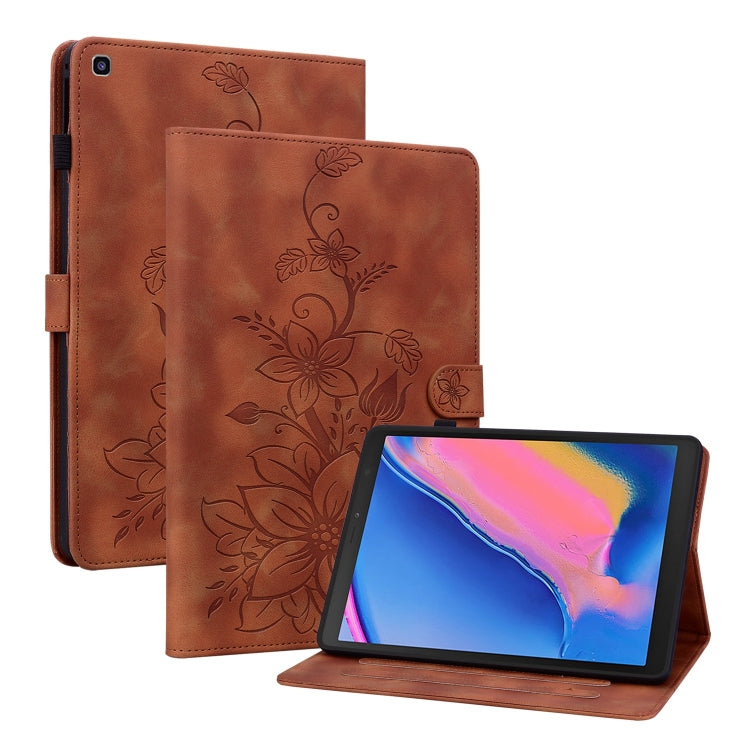 Lily Embossed Leather Tablet Case