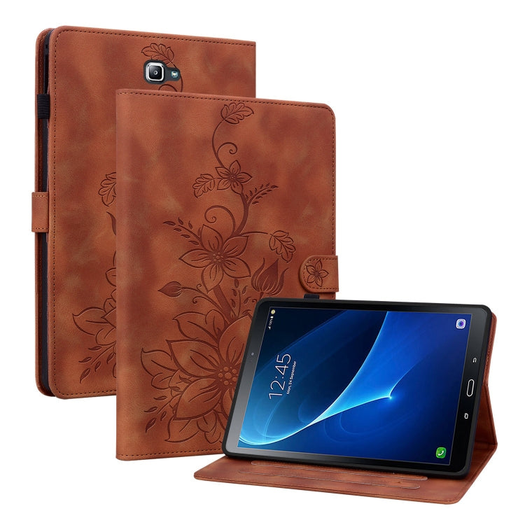 Lily Embossed Leather Tablet Case