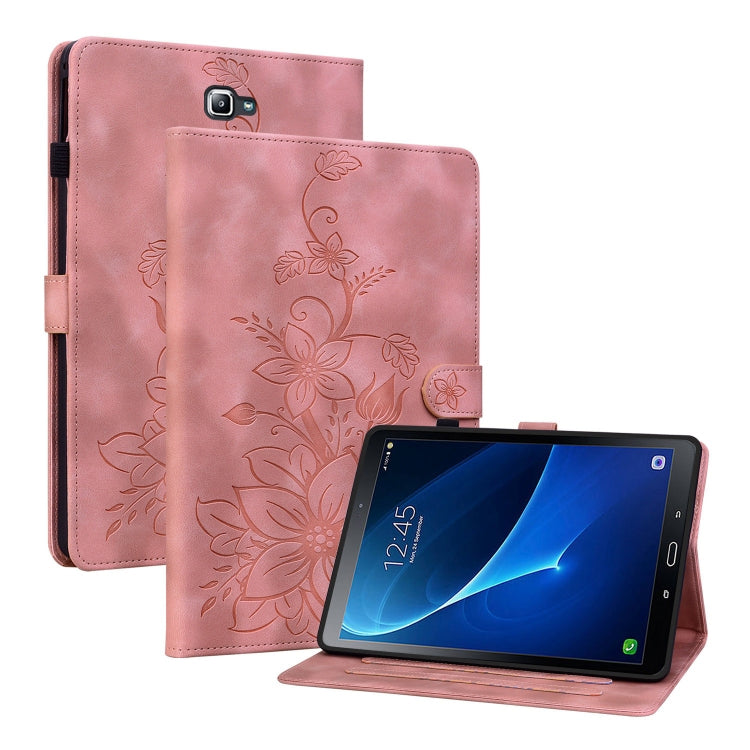 Lily Embossed Leather Tablet Case