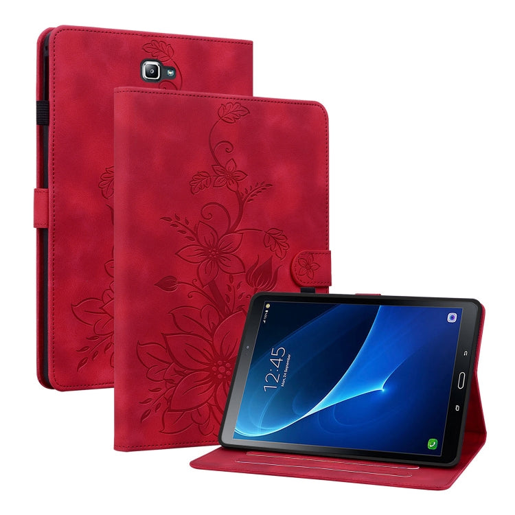 Lily Embossed Leather Tablet Case
