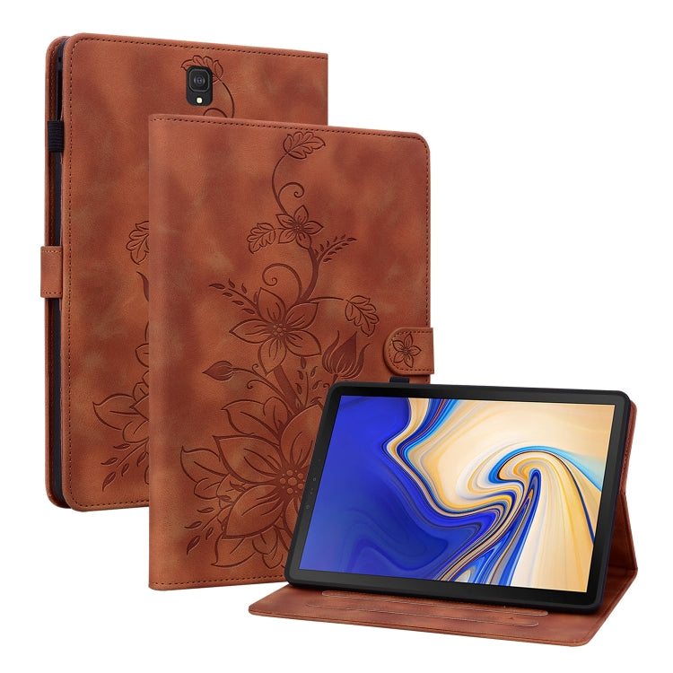 Lily Embossed Leather Tablet Case