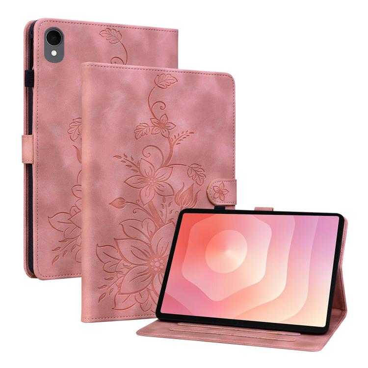 Lily Embossed Leather Tablet Case