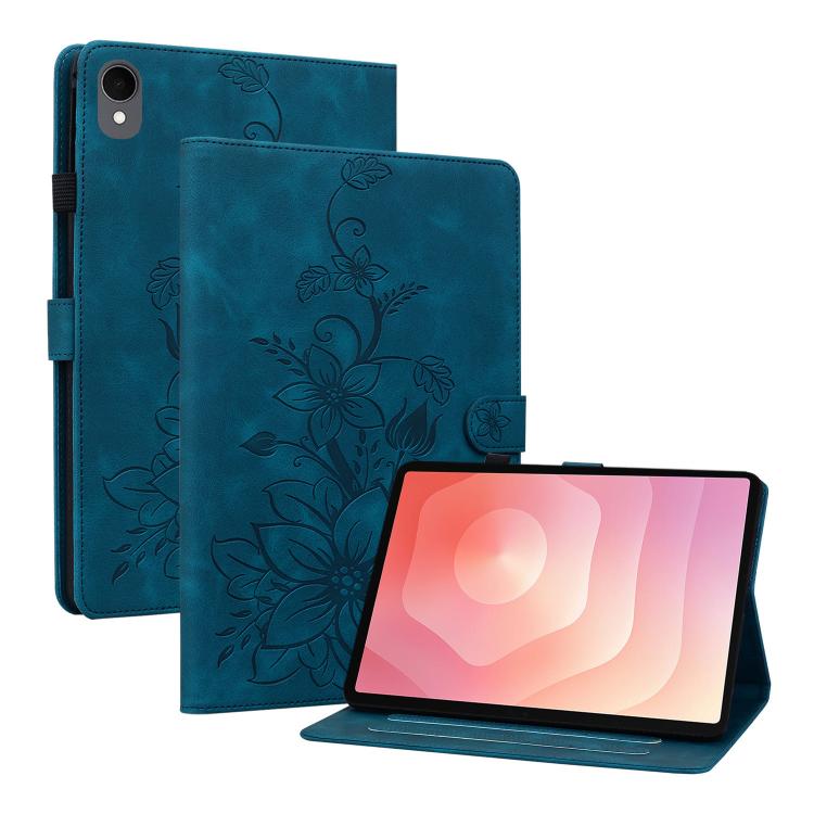 Lily Embossed Leather Tablet Case