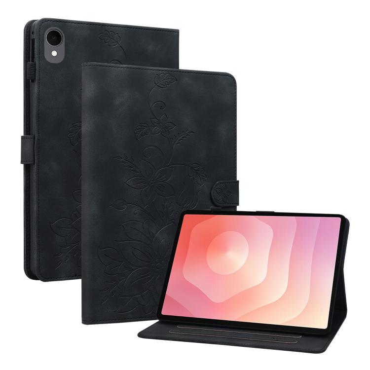 Lily Embossed Leather Tablet Case