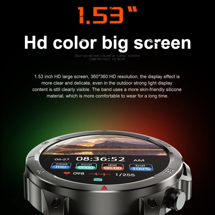 DK68 1.53 inch IP67 BT 5.0 Fitness Sport Smart Watch