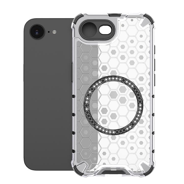 Honeycomb Magnetic Ring Shockproof Phone Case, For iPhone 16e, For iPhone 16 Pro Max