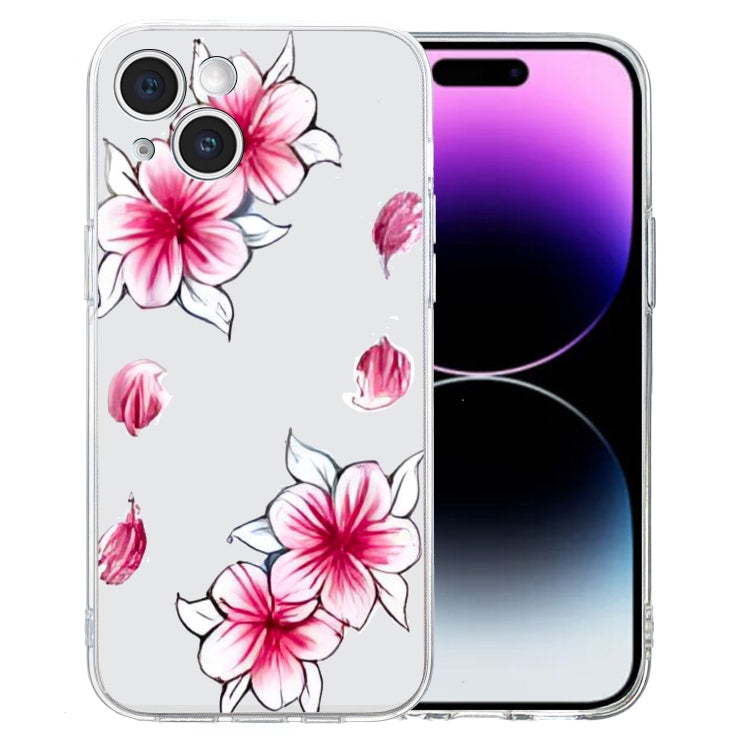 Colored Drawing Pattern Transparent TPU Phone Case, For iPhone 14, For iPhone 14 Pro