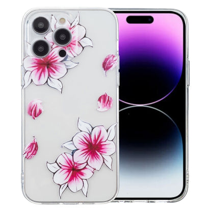 Colored Drawing Pattern Transparent TPU Phone Case, For iPhone 16 Pro Max, For iPhone 16 Pro