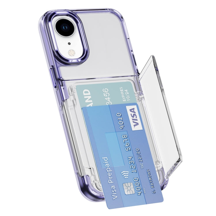 Card Holder Acrylic Hybrid TPU Phone Case, For iPhone XR