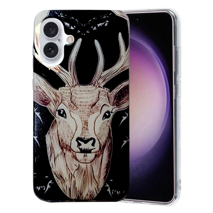 Colored Drawing Pattern TPU Phone Case, For iPhone 16 Pro Max, For iPhone 16 Pro, For iPhone 16 P...