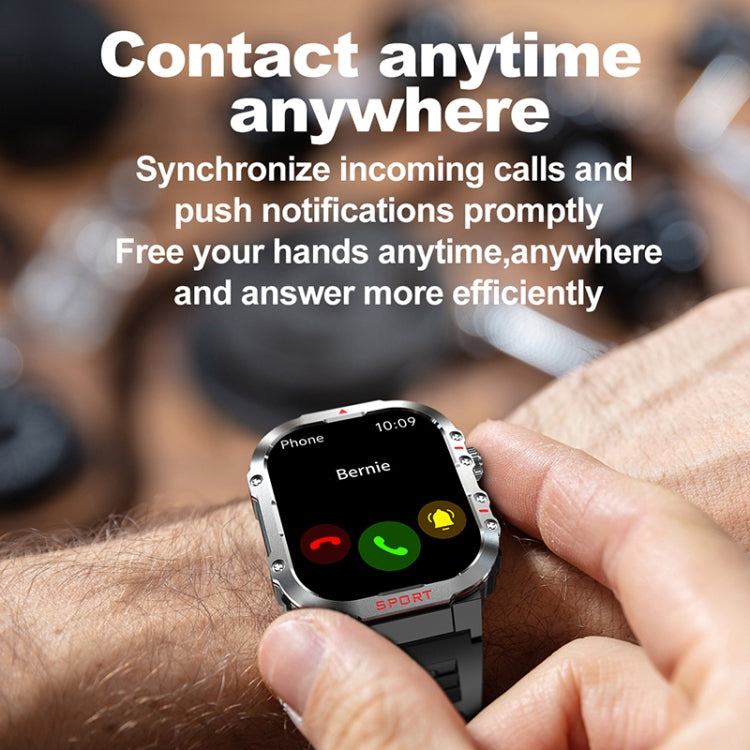 2.01 inch Screen Silicone Strap 10m Waterproof Smart Watch