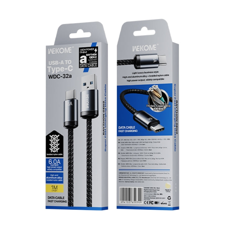 WK WDC-32a Raython Gen2 1m 6A USB to Type-C Fast Charging Data Cable, WDC-32a